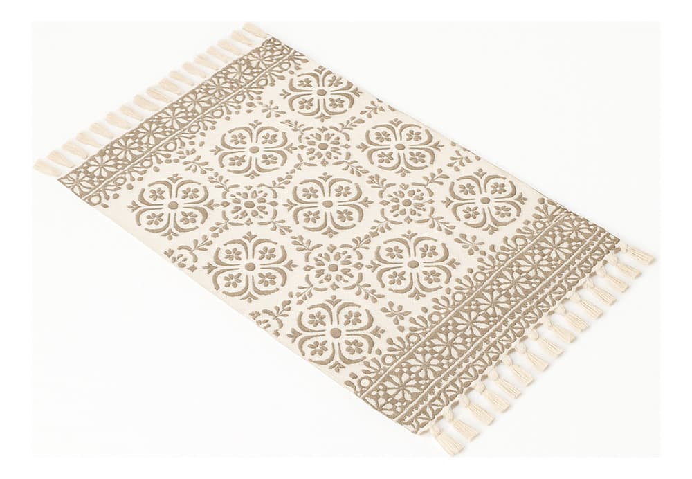 Bajada De Cama 60x90cm De Lino Grueso Con Diseño Clásico 736 90 Cm 60 Cm