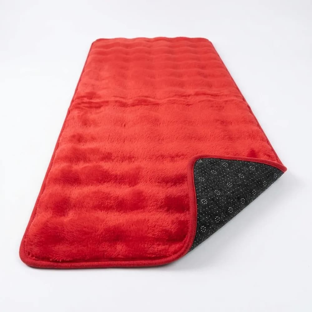 Alfombra Pasillera Peluda Bajada De Cama 602 - Rojo 2 M 60 Cm Rojo